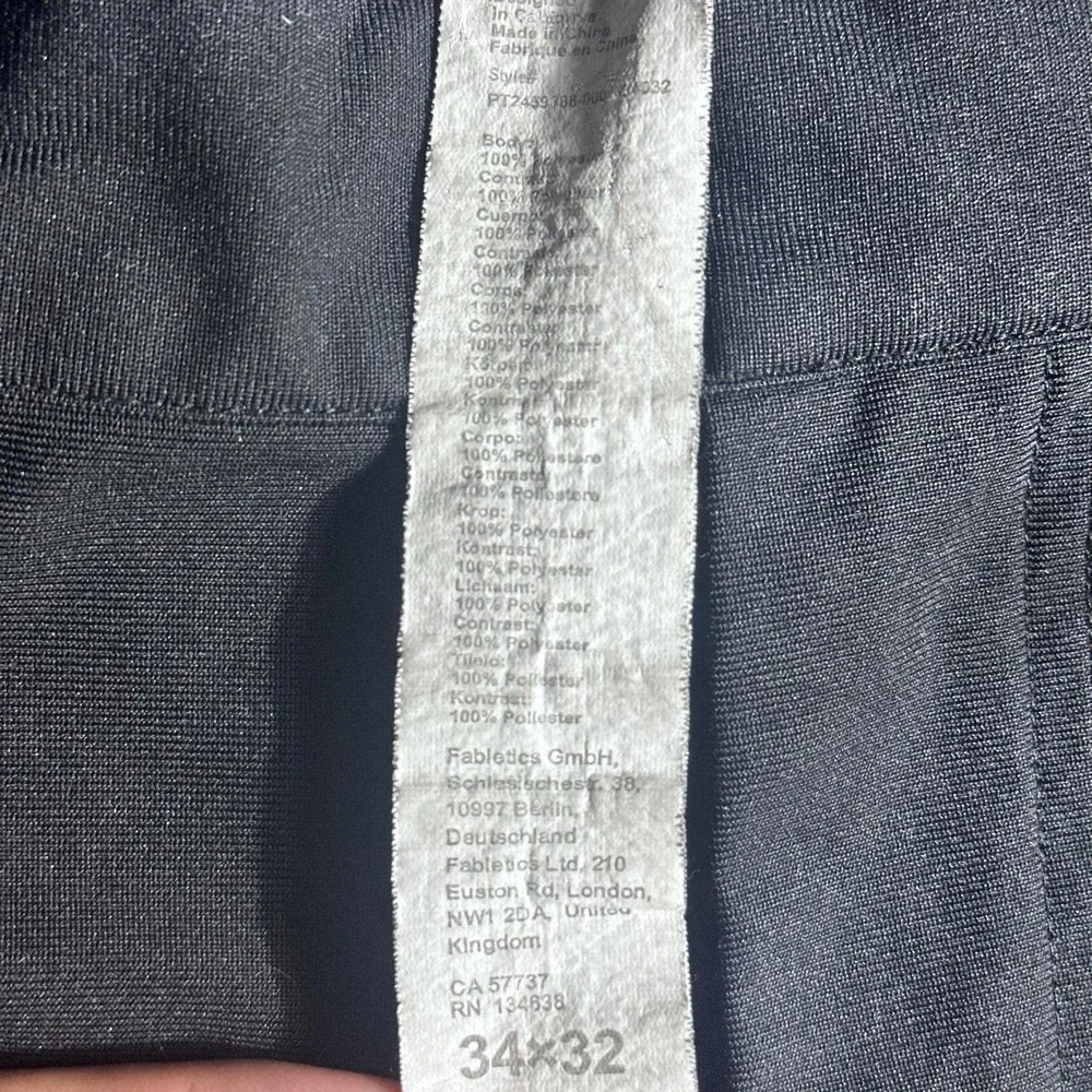Fabletics Mens Black Performance Golf Pants Athletic Stretch 34x32 PT2439788